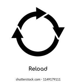 Reload symbol icon vector isolated on white background for your web and mobile app design, Reload symbol logo concept