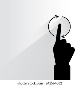reload symbol on white background, flat and shadow theme