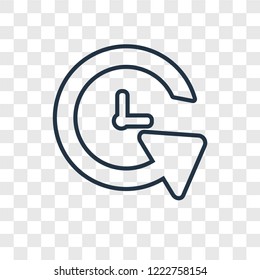 Reload Time concept vector linear icon isolated on transparent background, Reload Time concept transparency concept in outline style