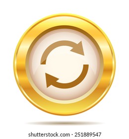 Reload two arrows icon. Internet button on white background. EPS10 vector. 