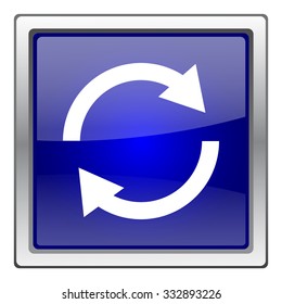 Reload two arrows icon. Internet button on white background. EPS10 vector.