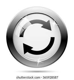Reload two arrows icon. Internet button on white background. EPS10 vector.