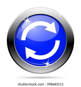 Reload two arrows icon. Internet button on white background. EPS10 vector