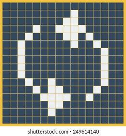 Reload, Update Icon Made of Squares, Pixels in the Form of Mosaics.Vector illustration