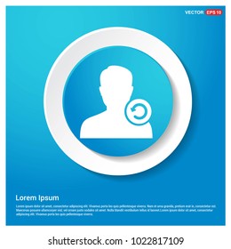 Reload User Icon Abstract Blue Web Sticker Button