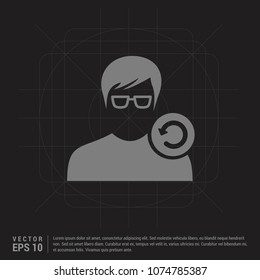 Reload User Icon - Black Creative Background