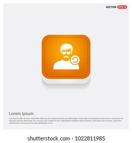 Reload User Icon Orange Abstract Web Button