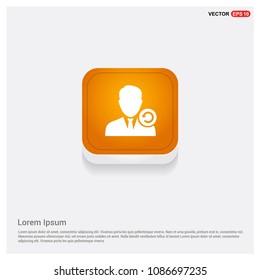 Reload User Icon Orange Abstract Web Button