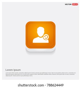 Reload User Icon Orange Abstract Web Button