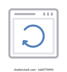 Vektorillustration-Farbzeilensymbol erneut laden 
