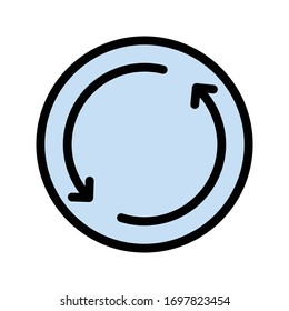 reload vector  flat color icon 