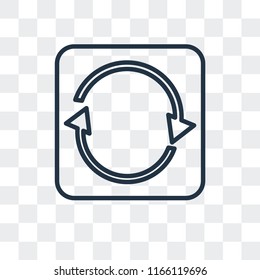 Reload vector icon isolated on transparent background, Reload logo concept
