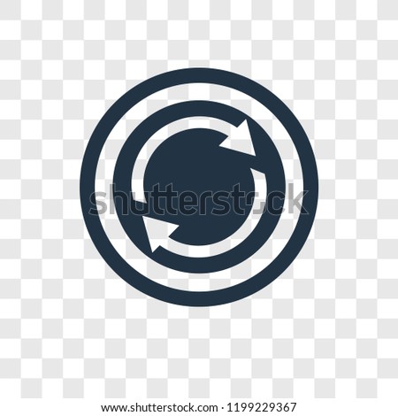 Reload vector icon isolated on transparent background, Reload transparency logo concept