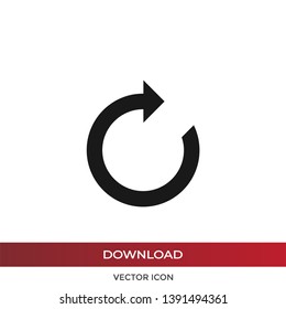 Reload vector icon in modern design style for web site and mobile app