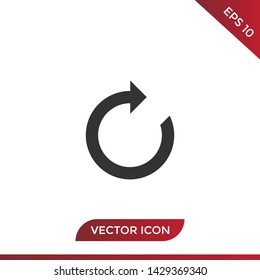 Reload vector icon in modern design style for web site and mobile app