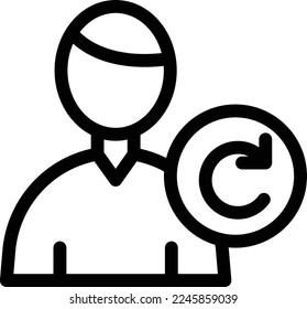 recargar la ilustración del vector en un fondo transparente. Símbolos de calidad superior. Iconos vectoriales de línea delgada para el diseño de conceptos y gráficos. 

