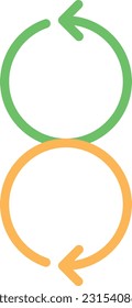 recargar la ilustración del vector en un fondo transparente. Símbolos de calidad superior. Iconos vectoriales de color de línea para el concepto y el diseño gráfico.