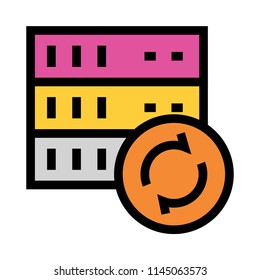 reload vector line colour icon