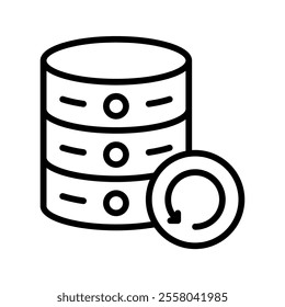 Reload Vector Lineal Icon on white background.