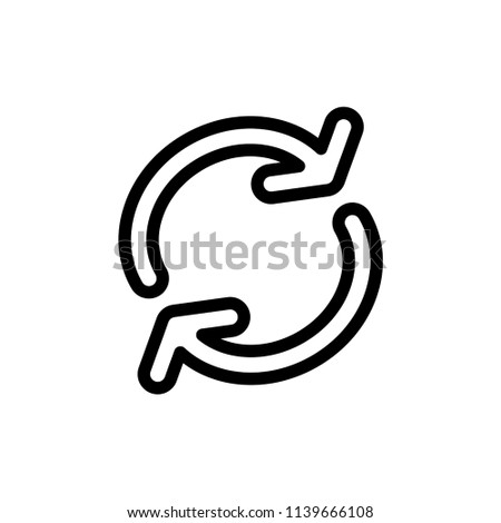 Reload vector logo flat icon.