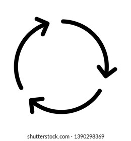 reload vector thin line icon