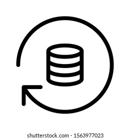 reload vector thin line icon 