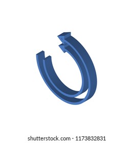 Reload webpage isometric left top view 3D icon