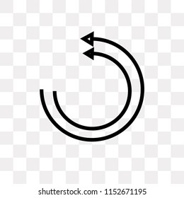 Reload webpage vector icon isolated on transparent background, Reload webpage logo concept