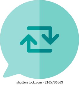 Reloading internet website page button icon vector. Reload or reset web site in form rotation arrow, cyberspace element. Electronic cellphone gadget browser interface flat cartoon illustration