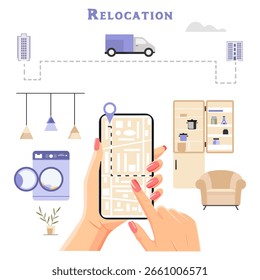 Relocation Change Residence Delivery Moving route