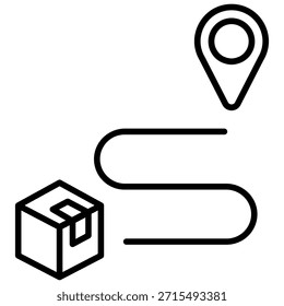 Bearbeitbares Symbol für die Umverteilung. Verschieben von Diensten Illustrationszeichen. Bewegendes Symbol. Versandlogo.