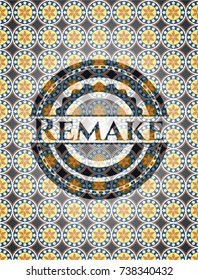 Remake arabesque emblem. arabic decoration.
