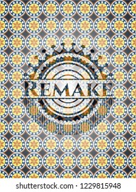 Remake arabic emblem. Arabesque decoration.
