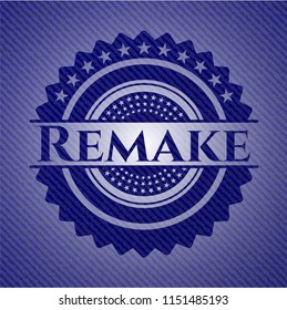 Remake badge with jean texture