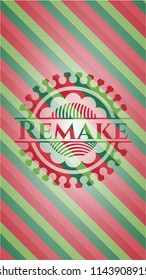 Remake christmas emblem background.