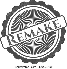 Remake emblem drawn in pencil