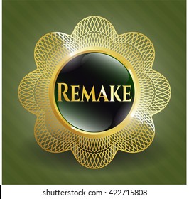 Remover emblema dorado