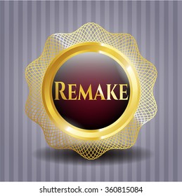 Remake golden emblem or badge