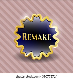 Remake golden emblem or badge