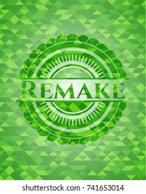 Remake green emblem with mosaic background