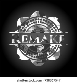 Remake grey camouflaged emblem