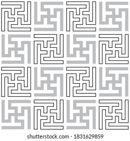 Vector de patrón Sayagata monocromo Remover