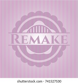 Remake retro style pink emblem