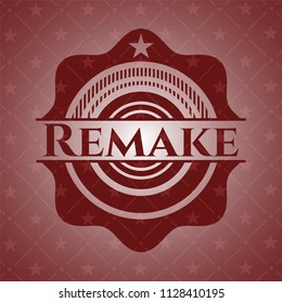 Remake retro style red emblem