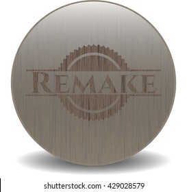 Remake retro style wooden emblem