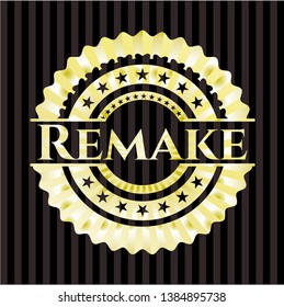 Remake shiny badge. Vector Illustration. Detailed.