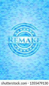 Remake sky blue mosaic emblem