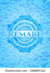 Remake sky blue mosaic emblem