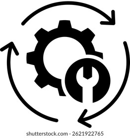 Remanufacturing Icon Mixed Vector Illustration