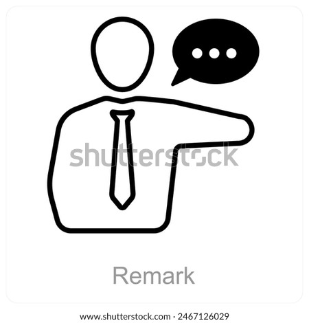 Remark and approval icon concept